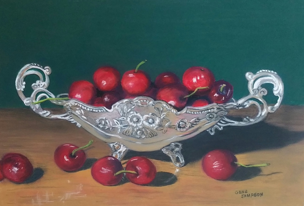 Silver Bowl with Cherries