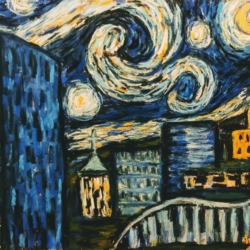 Van Gogh Starry Night Over Grand Rapids