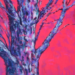 Blue Tree in Red