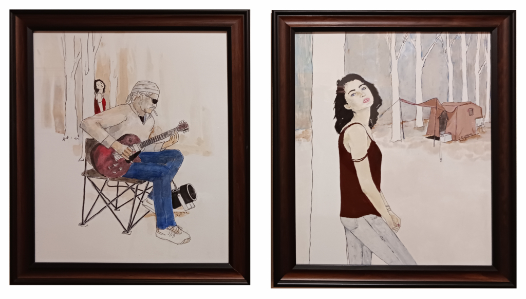 Illustrations for a pulp fiction story on my blog