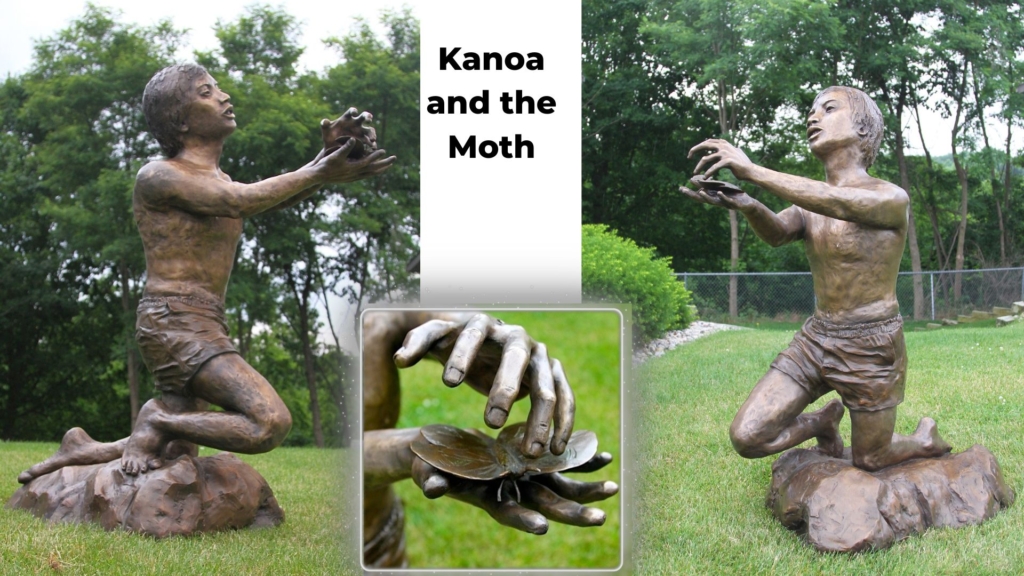 Kanoa and the Moth, Bronze, 215 lbs