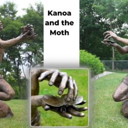 Kanoa and the Moth, Bronze, 215 lbs